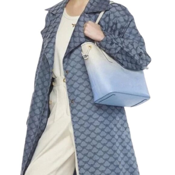 MCM Gradation Monogram Liz Small Shopper Bag - Della Robbia Blue - Picture 6 of 7